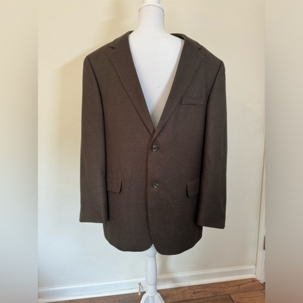 Alan Flusser‎ Men’s 44R Brown Herringbone Blazer